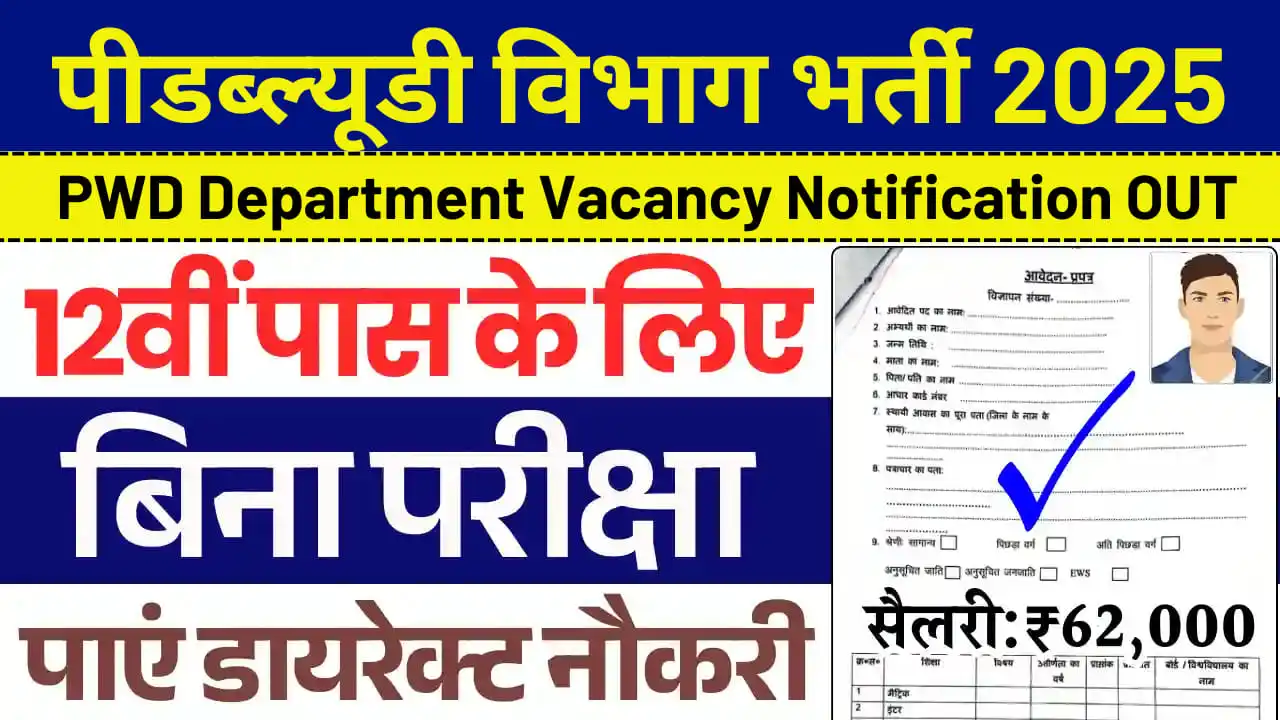 PWD Department Vacancy